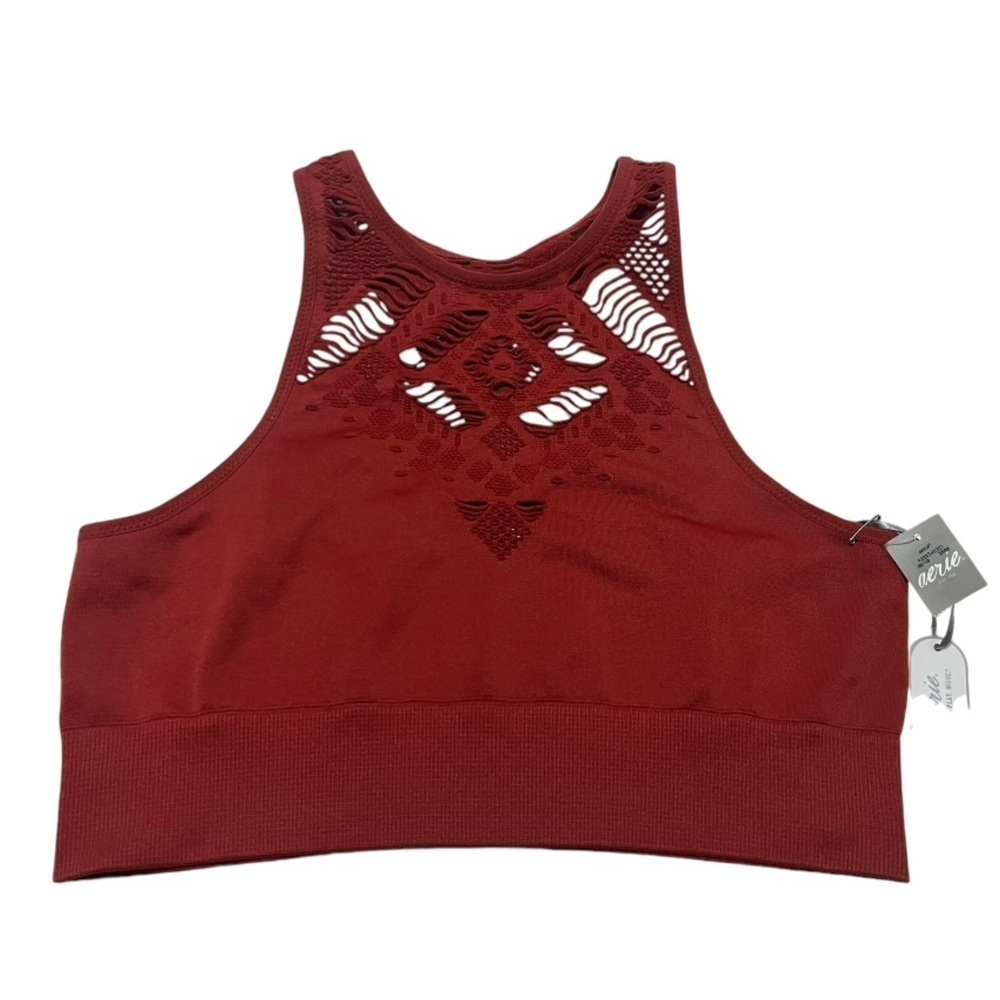 NWT AERIE high neck cutout racer back bra Size L